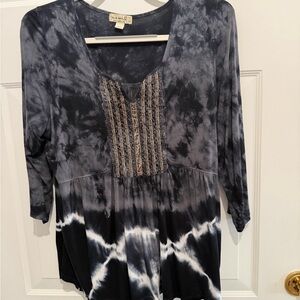 One World boho style pullover in 1X